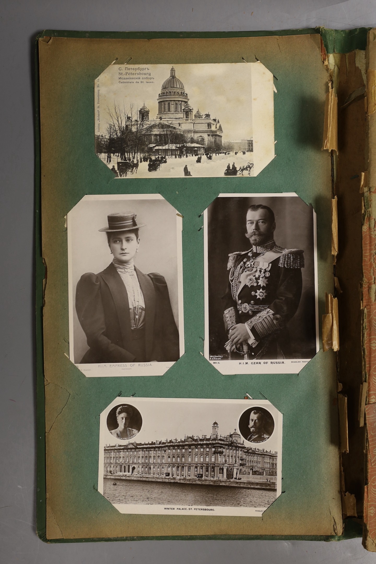 Nine albums of Edwardian and later topographical, portrait etc. postcard albums
